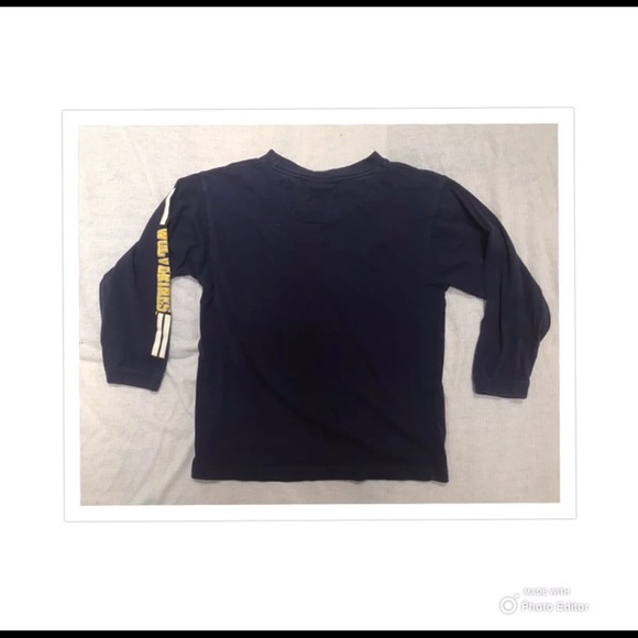 NCAA MICHIGAN WOLVERINES YOUTH SHIRT MEDIUM COTTON U OF M GO BLUE LONG SLEEVE T - Picture 4 of 10